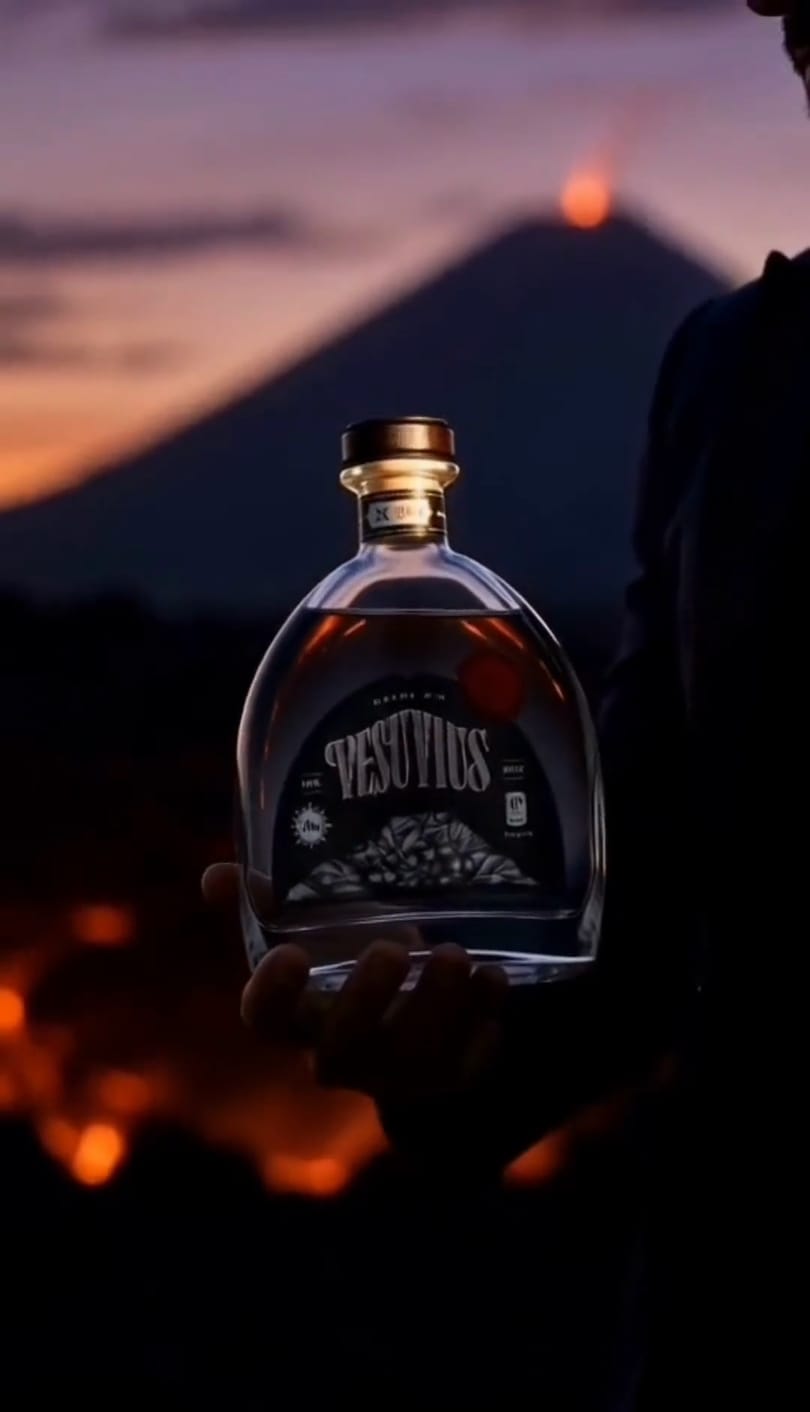 Still from the Vesuvius Gin film: the closing frame of the launch film